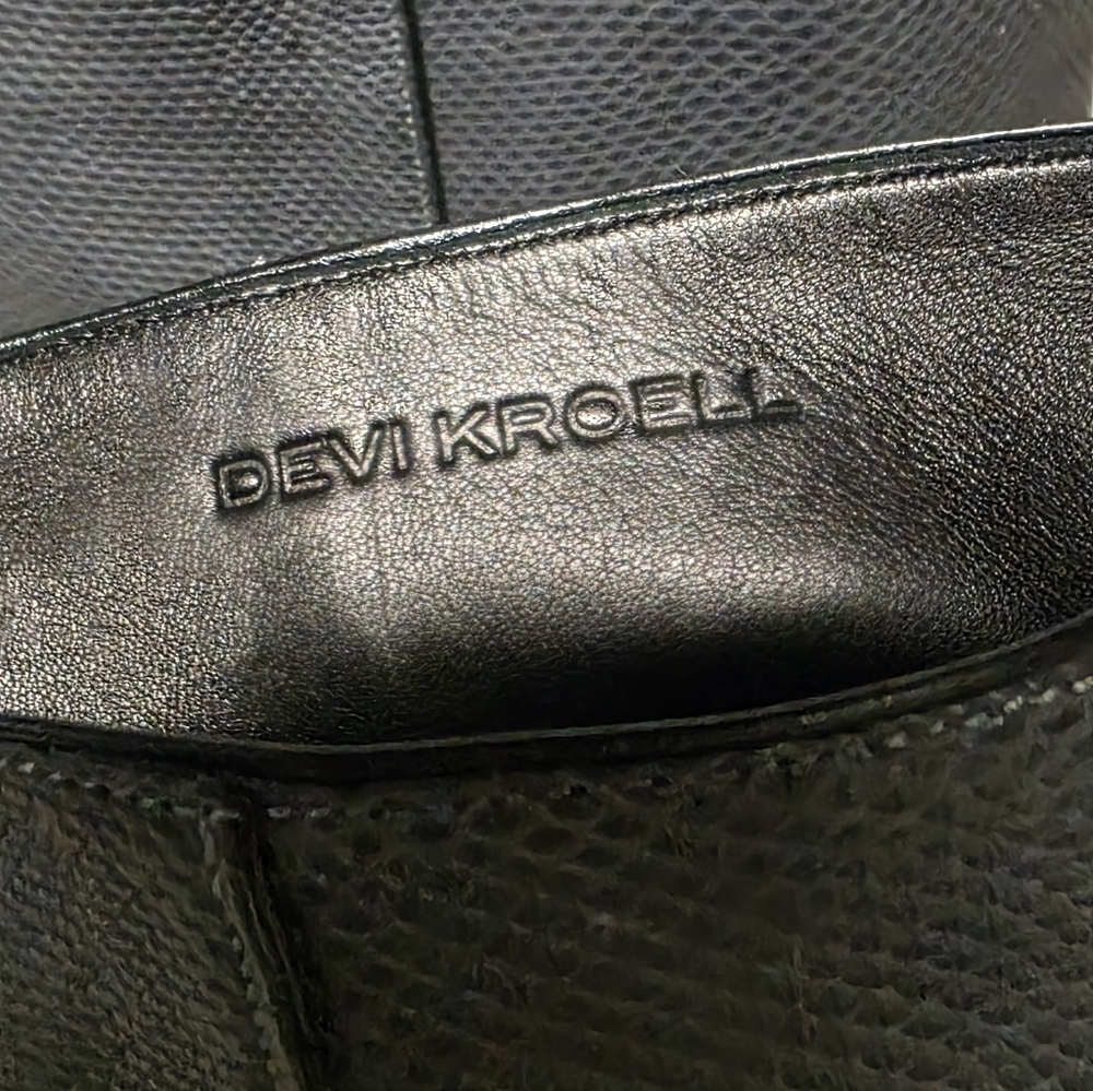 Devi Kroell Black Python Knee High Boots Genuine … - image 3